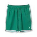 Bermudas de praia T&C Surf Designs com detalhe elástico em forma de concha, 48 cm (19") - Verde