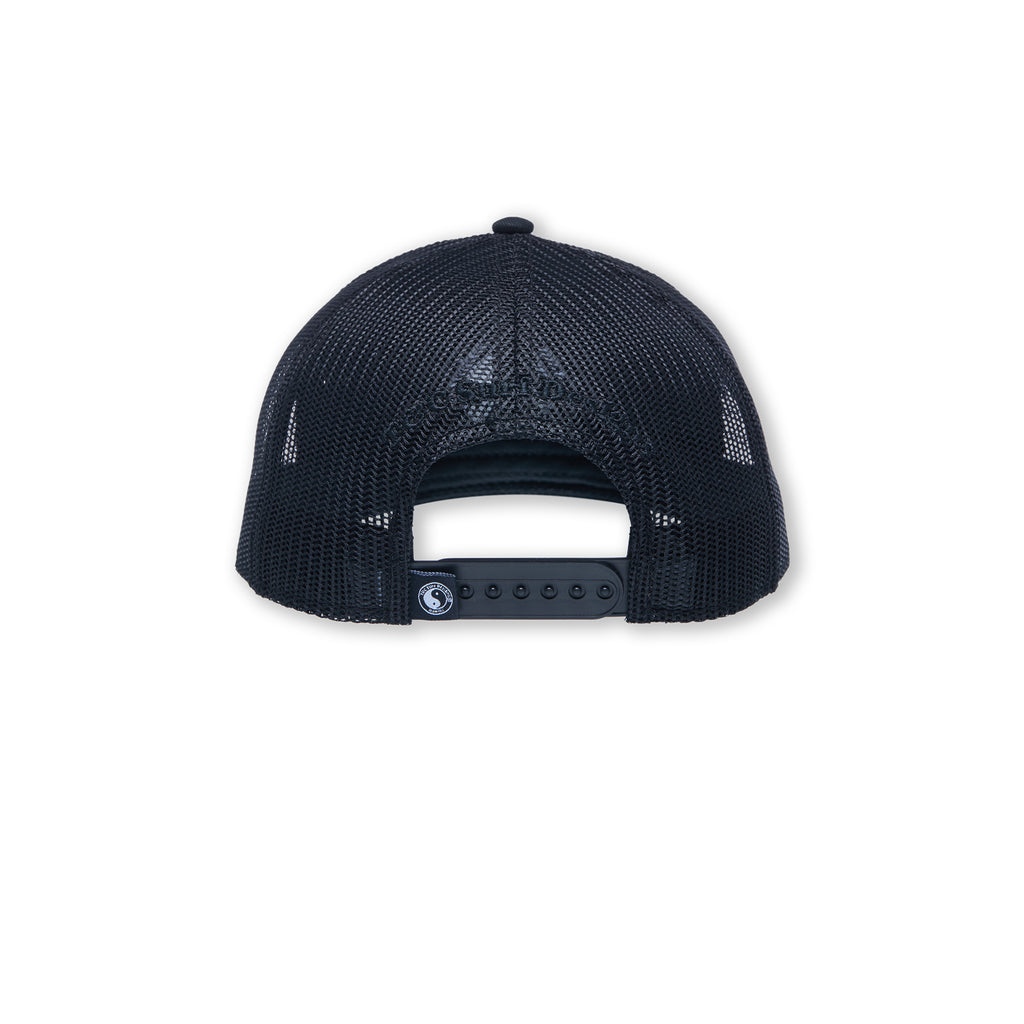 YY Plain Casquette Trucker -Black / Black Logo