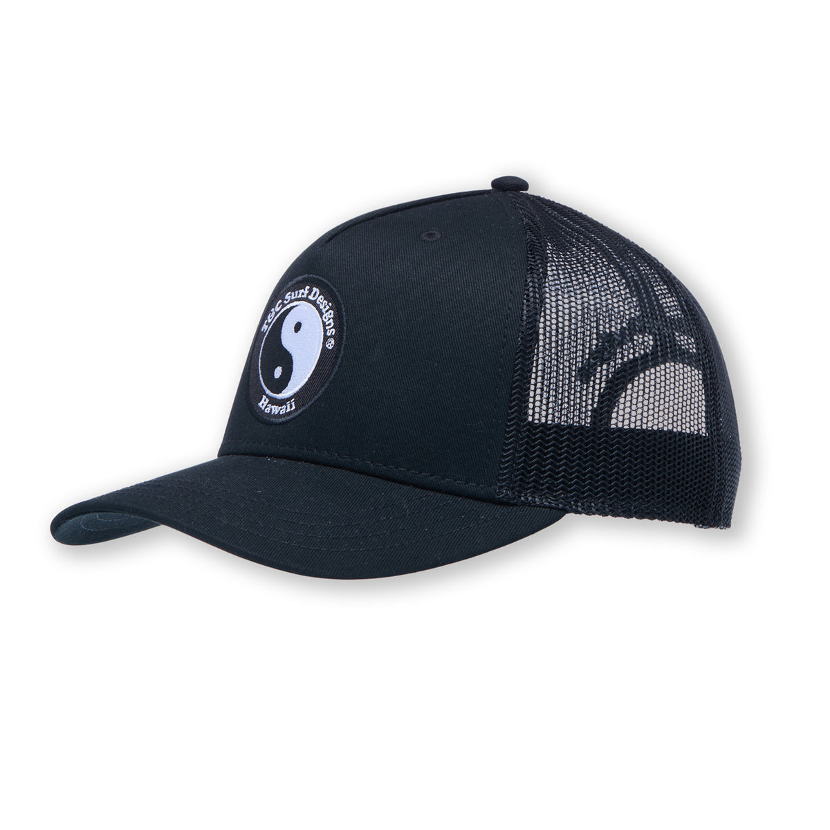 YY Plain Casquette Trucker -Black / Black Logo