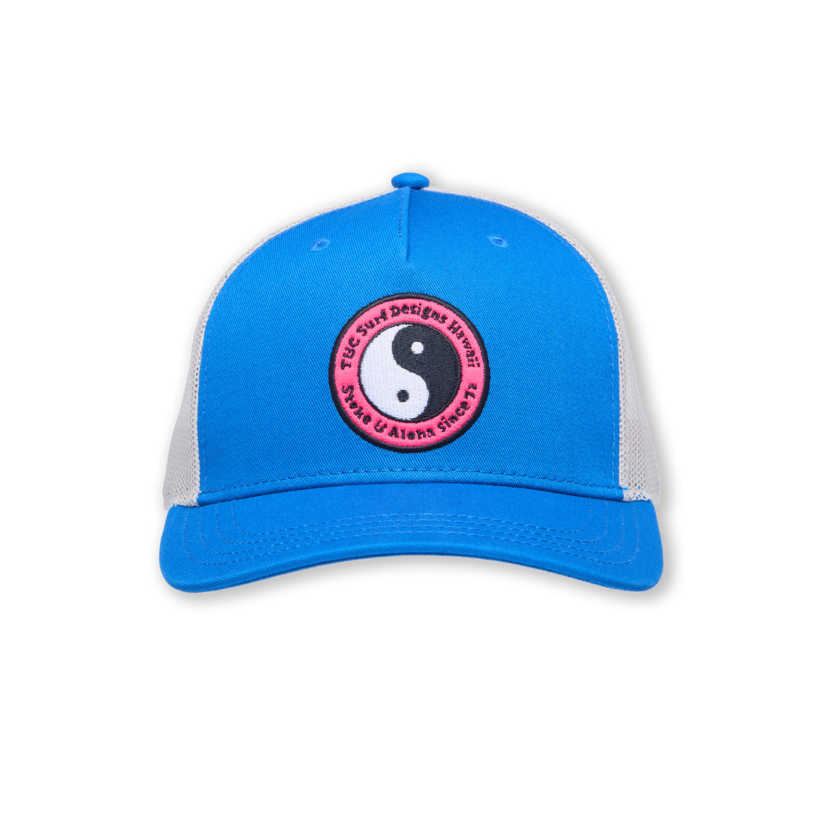 YY Multico  Casquette Trucker -Elec. Blue / Off white / Pink Logo