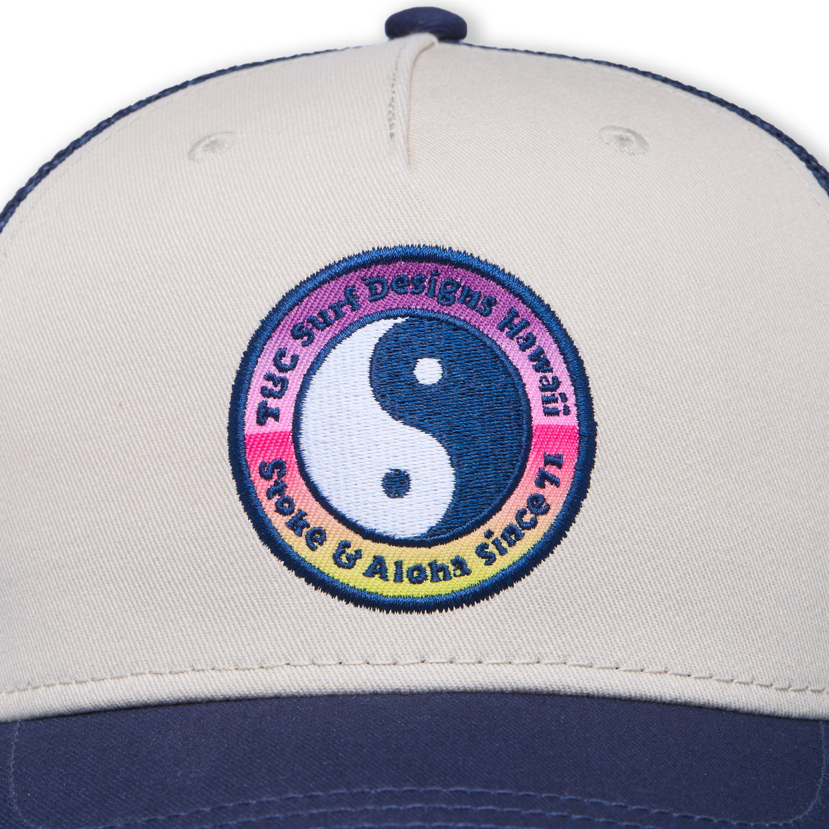 YY Multico Casquette Trucker -Natural / D.Navy / Gradient logo