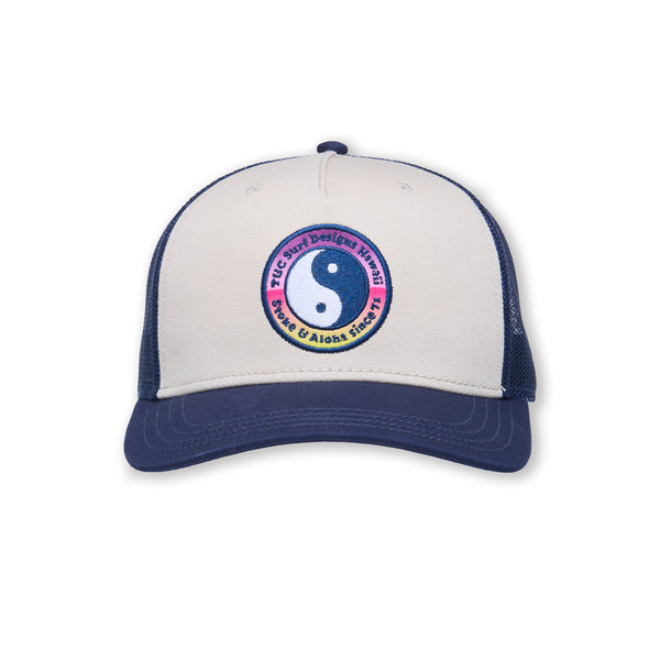 YY Multico Casquette Trucker -Natural / D.Navy / Gradient logo