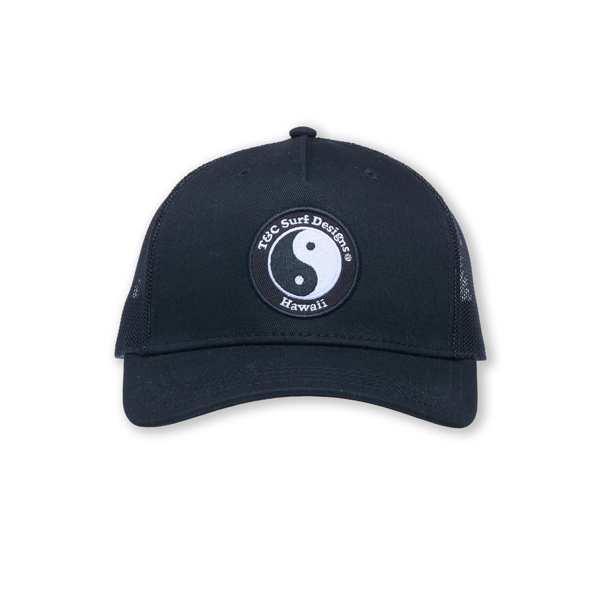 YY Plain Casquette Trucker -Black / Black Logo