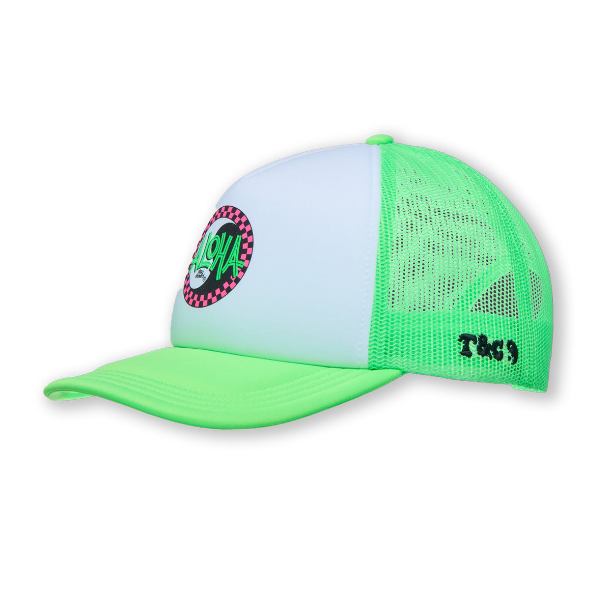 Aloha Foam Casquette Trucker-Fluo Green / White