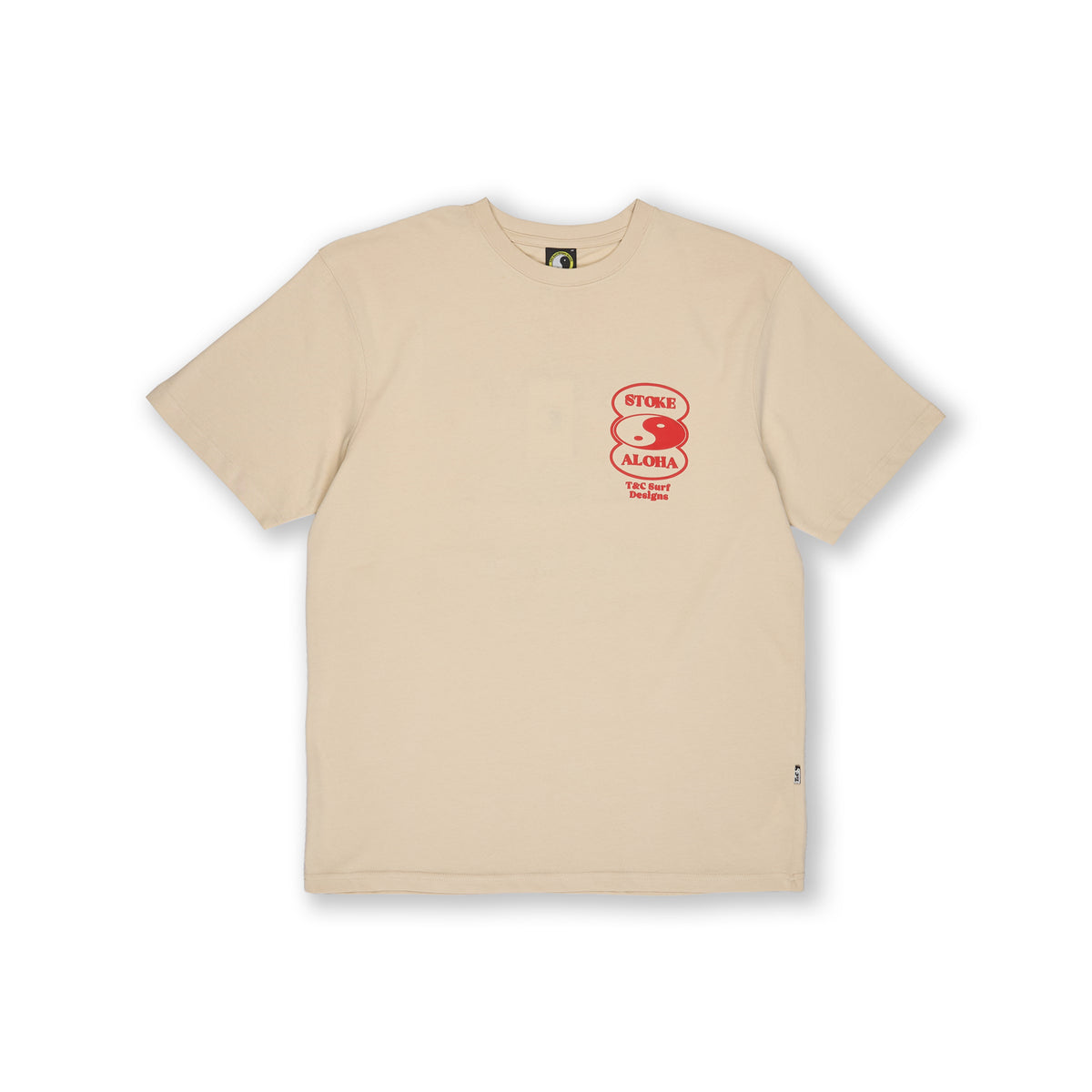 Oval Front Logo T-shirt manches courtes -Greige