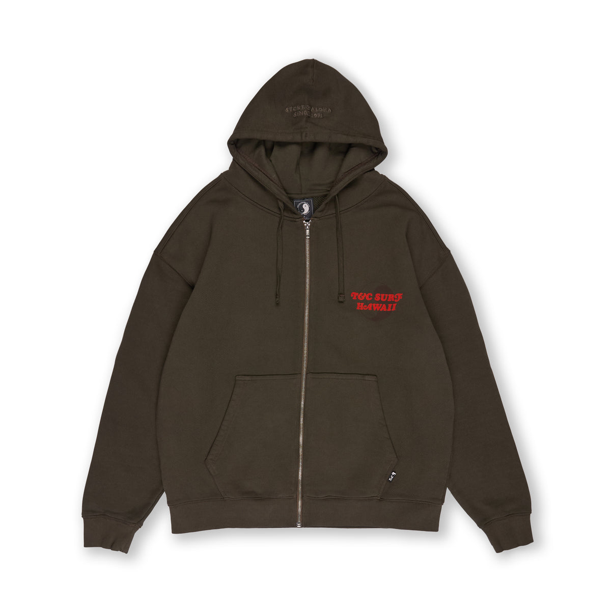 TCSH Heavy Sweat à capuche zippé -Brown