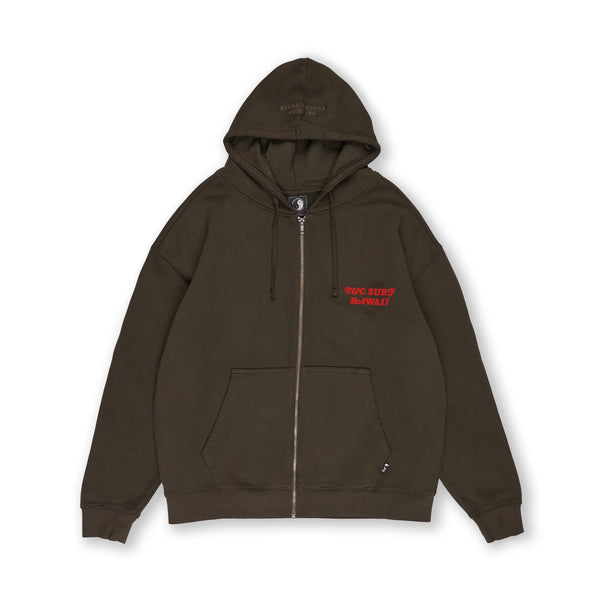 TCSH Heavy Sweat à capuche zippé -Brown