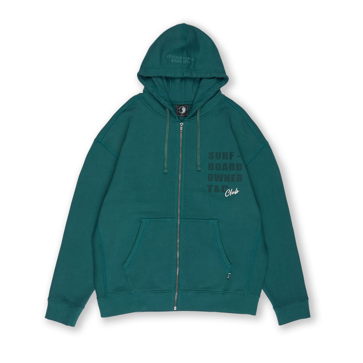 Owner Sweat à capuche zippé -Green Sea