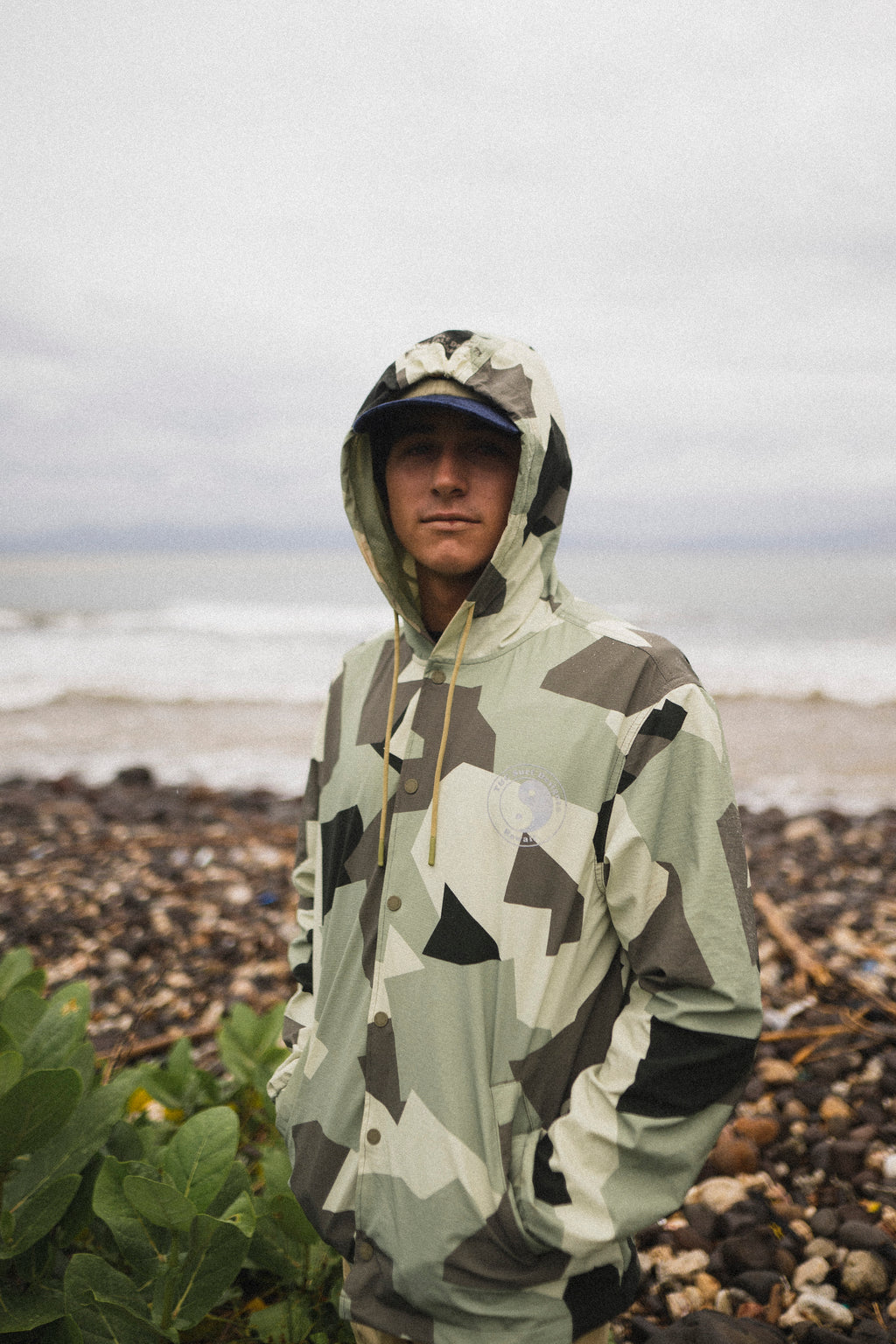 T&C Surf Designs Hooded Coach Jacket - Camo