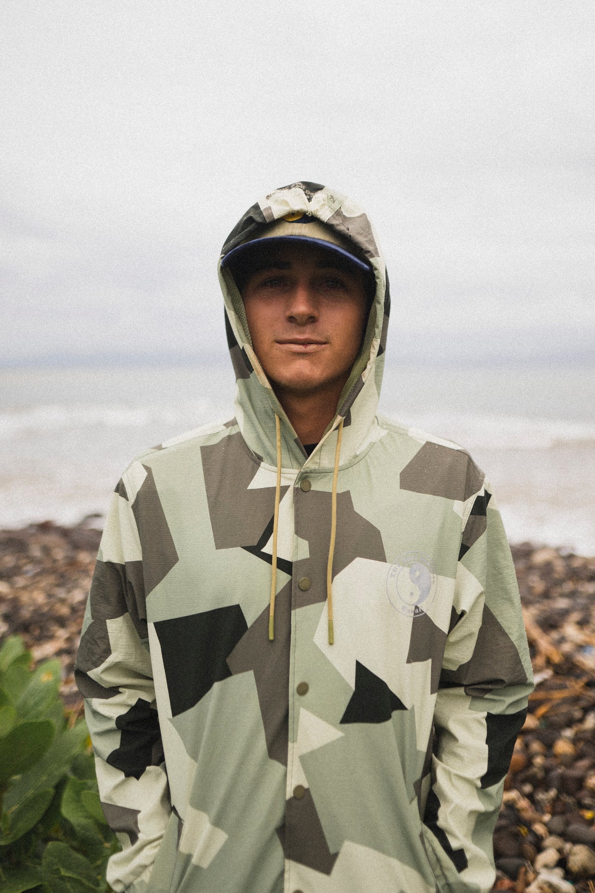 T&C Surf Designs Hooded Coach Jacket - Camo