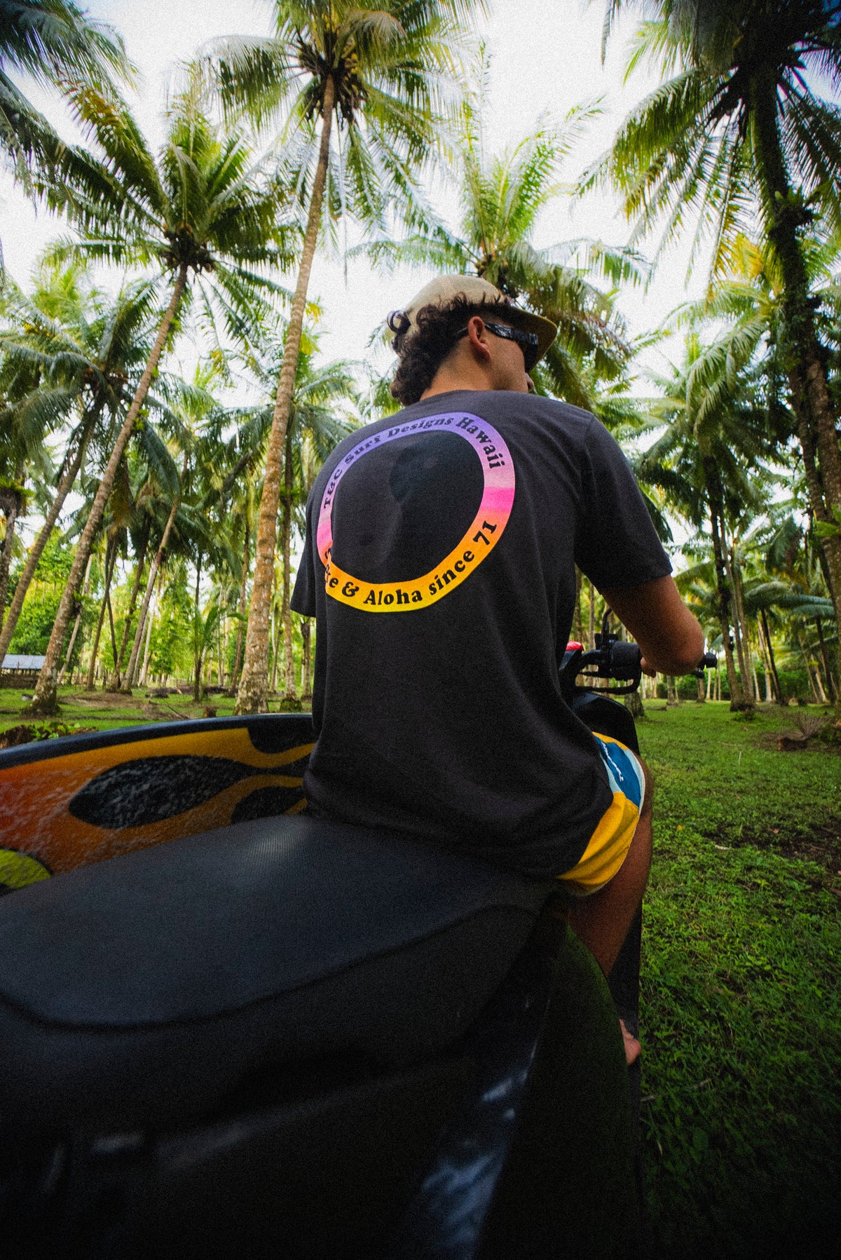 YY 71 Logo  Short Sleeve T-Shirt -Washed Black