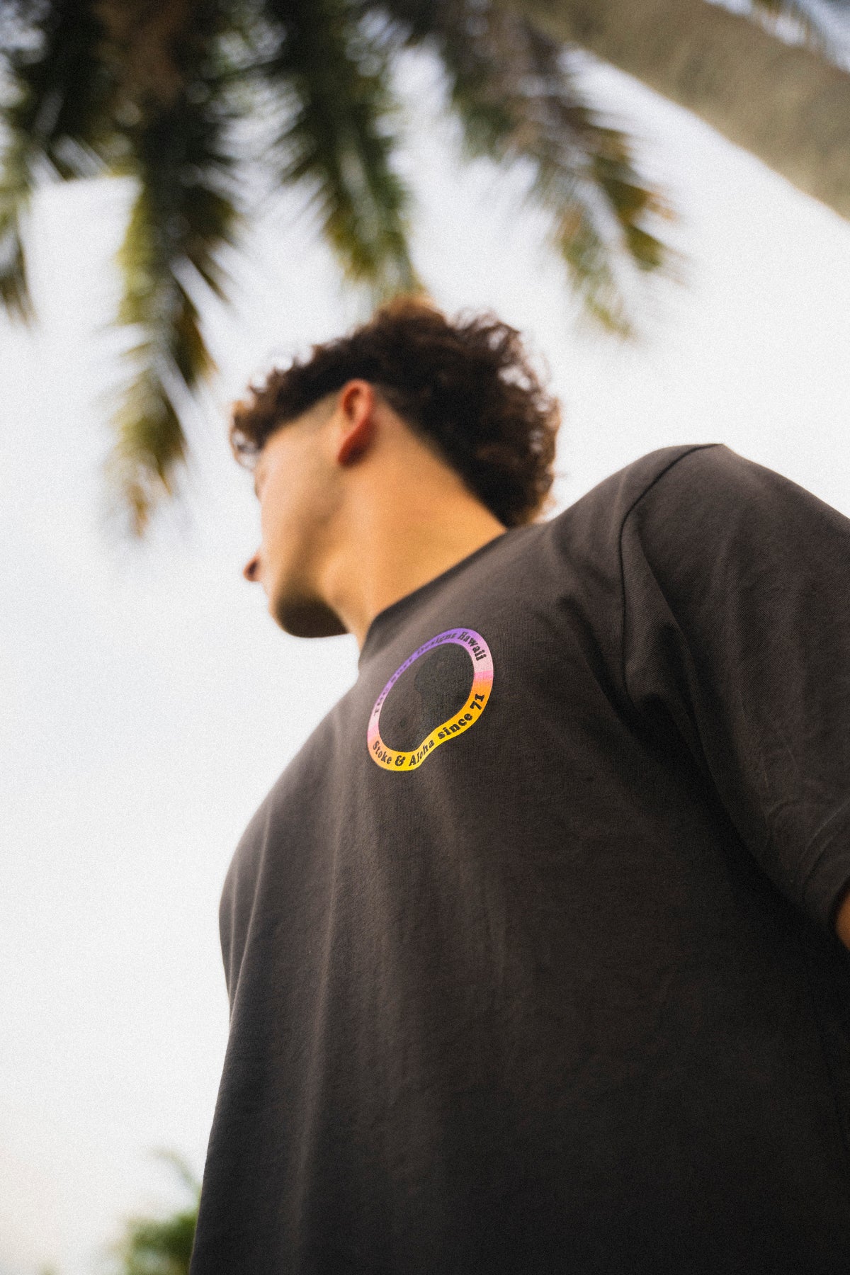 YY 71 Logo  Short Sleeve T-Shirt -Washed Black