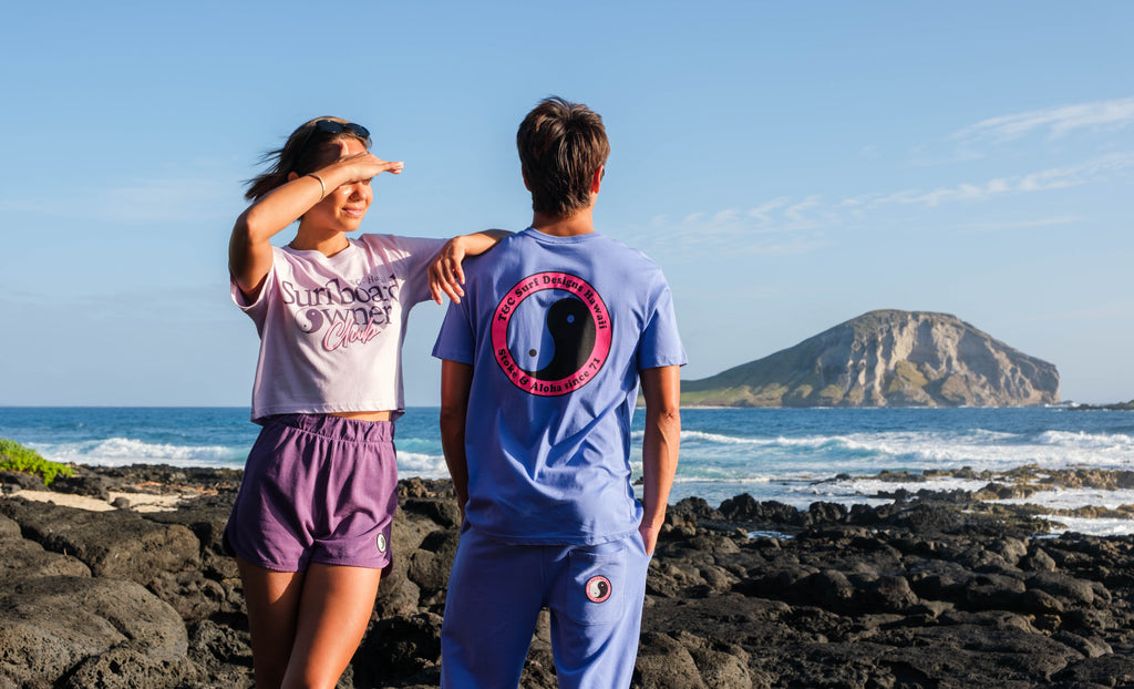 T-shirt de manga curta com logótipo YY 71 da T&C Surf Designs - Azul-mirtilo