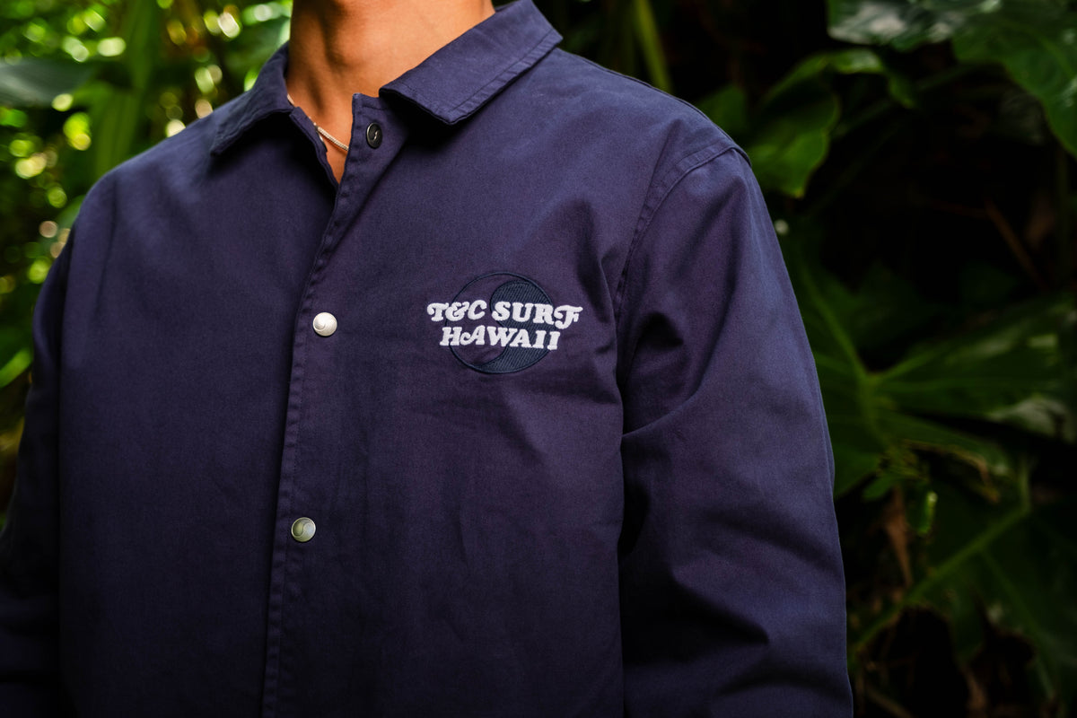 T&C Surf Designs Cotton Coach Jacket - Dark Navy