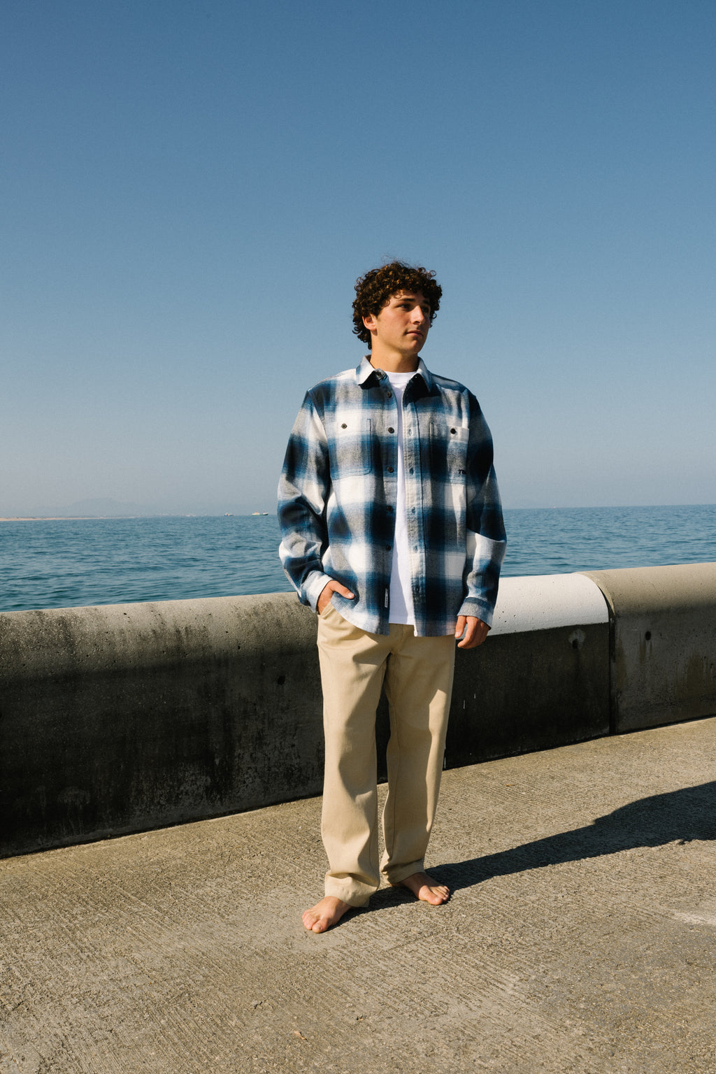 T&C Surf Designs Town Heavy flannel Over Shirt - Navy
