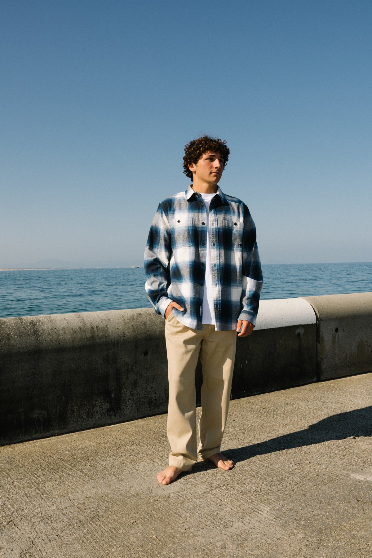 T&C Surf Designs Town Heavy flannel Over Shirt - Navy