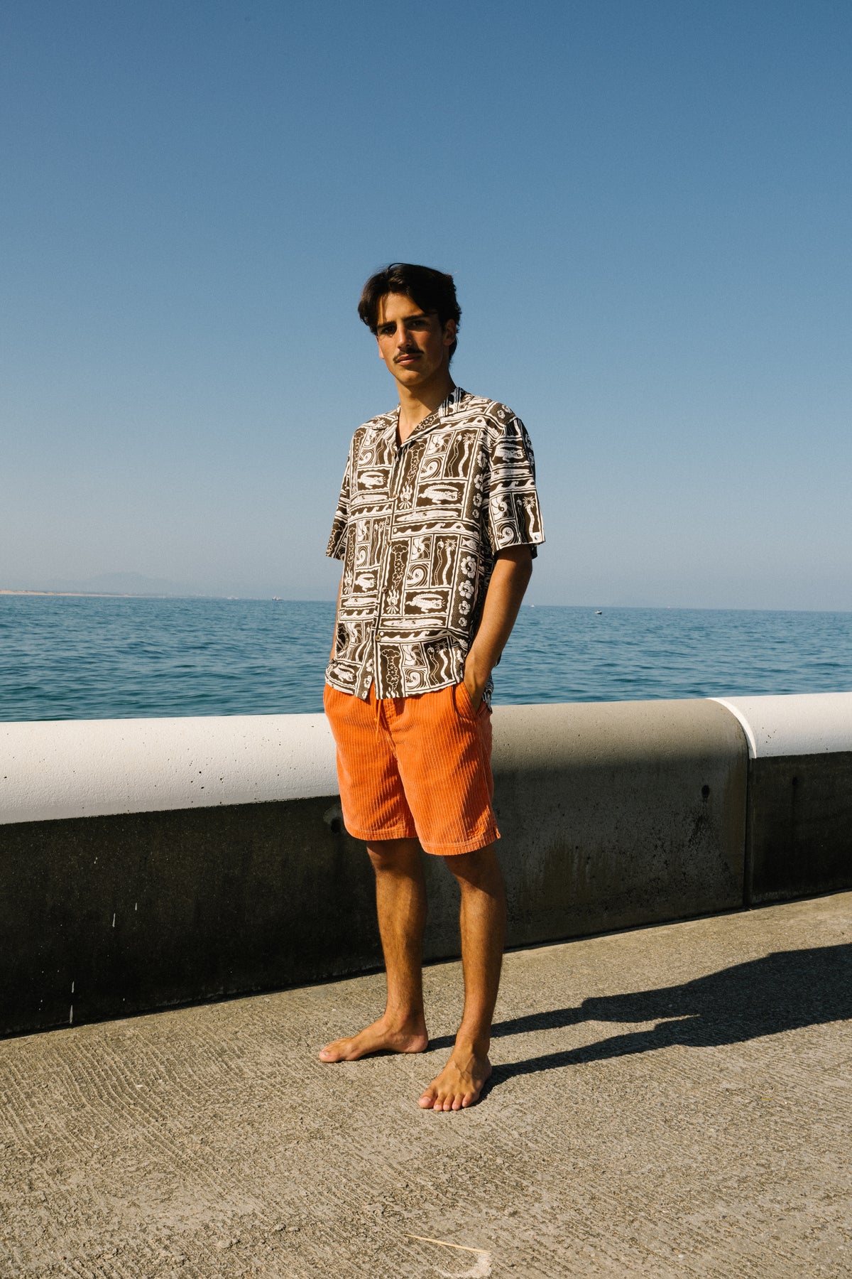 Corduroy Beach Short 19"-Rust