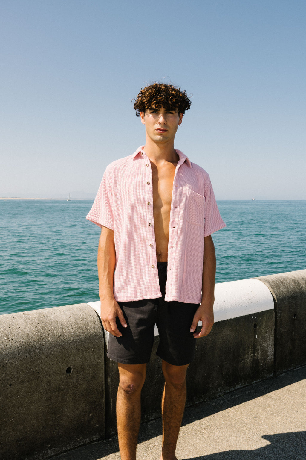 T&C Surf Designs Waffle S/S Shirt - Old Pink