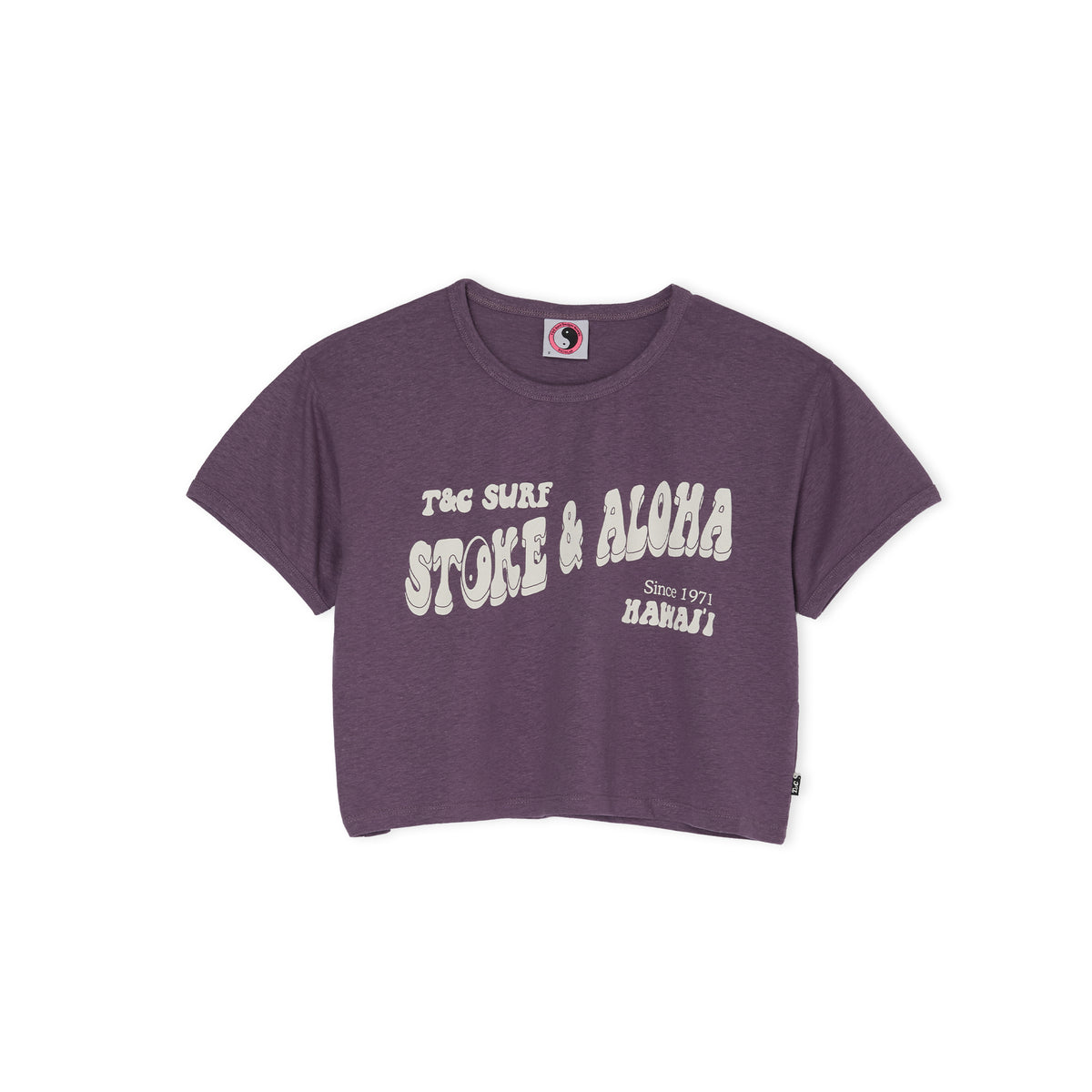 Women Aloha Crop Tee-shirt manches courtes