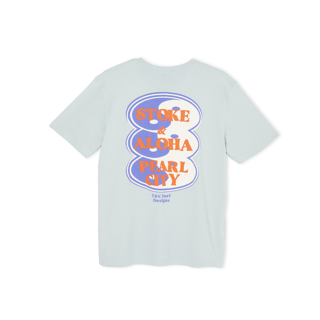 T&C Surf Designs T-shirt de manga curta com logótipo oval na frente - Azul usado
