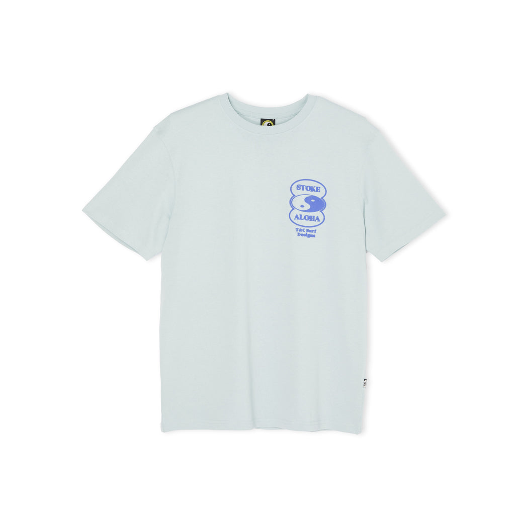 T&C Surf Designs T-shirt de manga curta com logótipo oval na frente - Azul usado