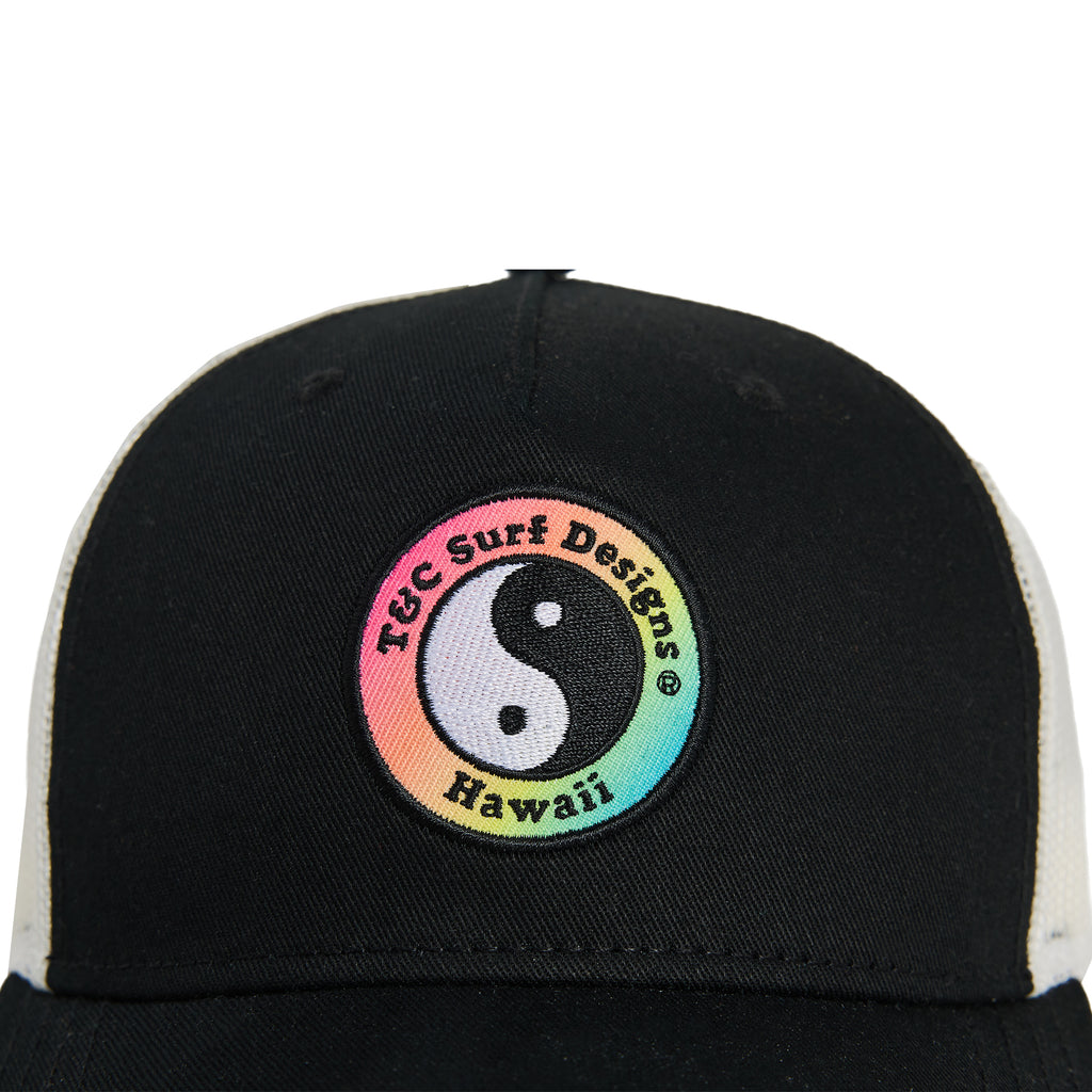 T&C Surf Designs YY Multico Trucker Cap - Black Off White Gradient Logo