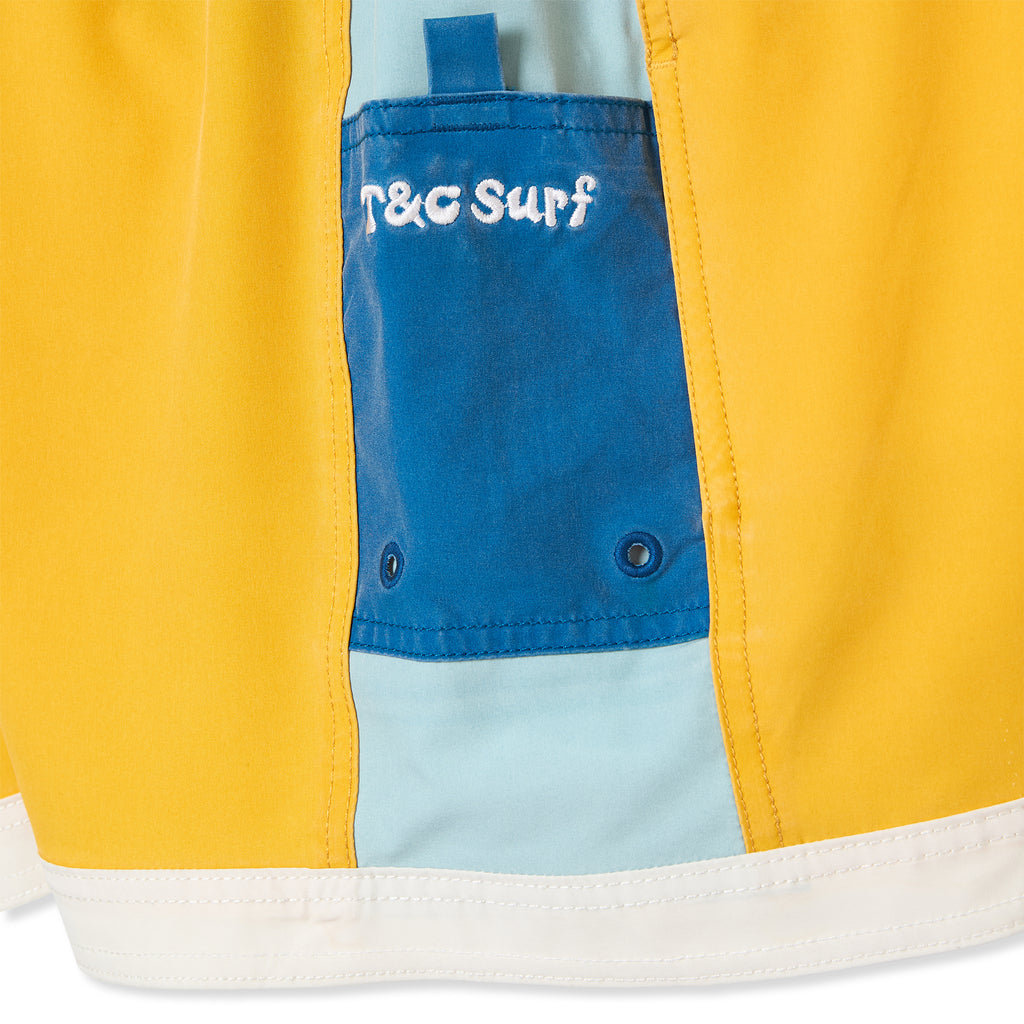 Calções de praia T&C Surf Designs Beach Park de 45 cm - Girassol