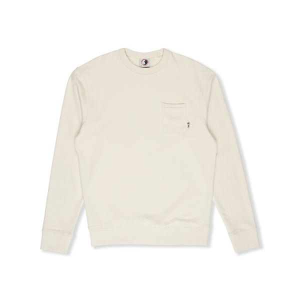 T&C Surf Designs YY 71 Sweatshirt com Gola Redonda e Bolso - Branco Vintage
