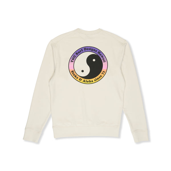 T&C Surf Designs YY 71 Sweatshirt com Gola Redonda e Bolso - Branco Vintage