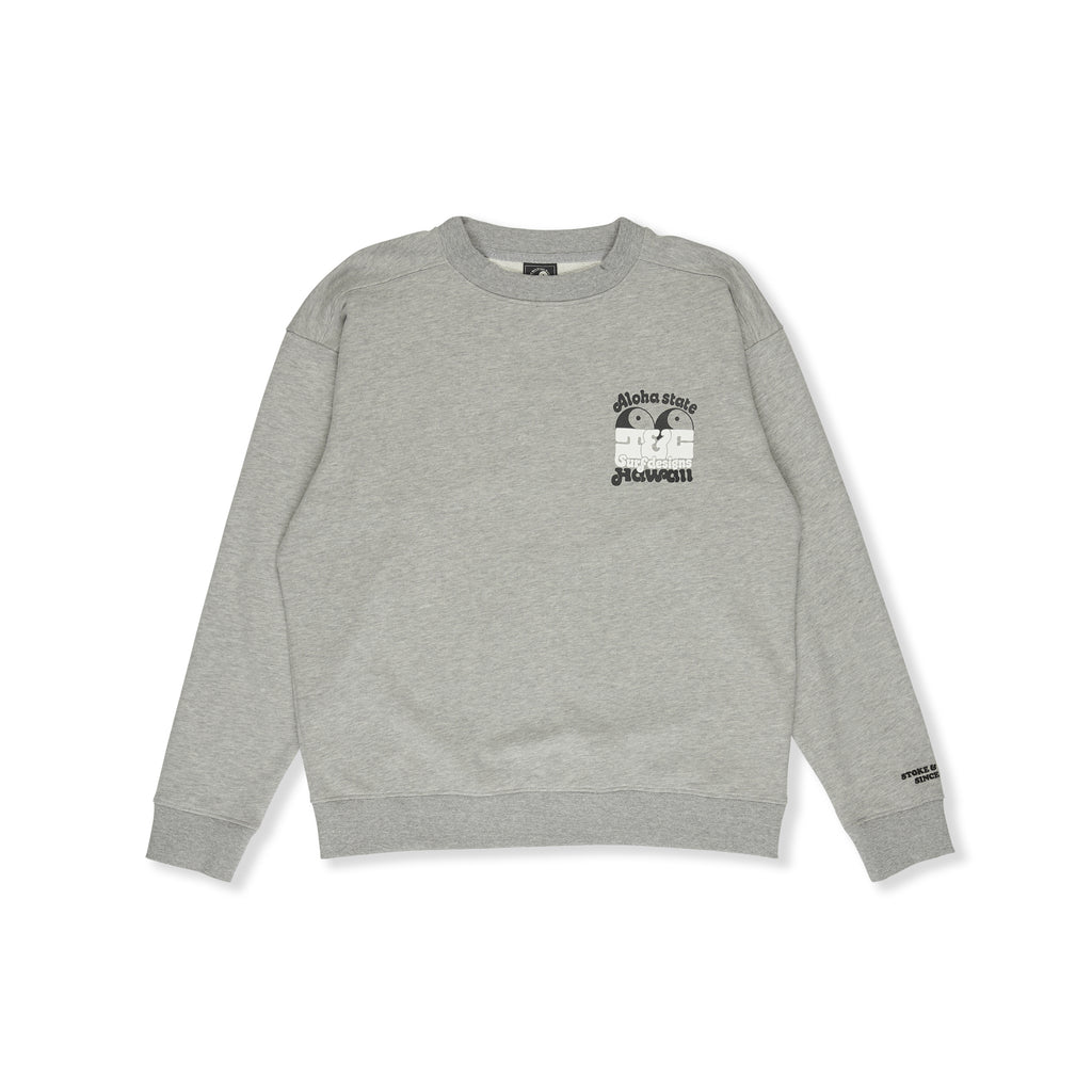 Aloha State Crew Sweat-Heather Grey