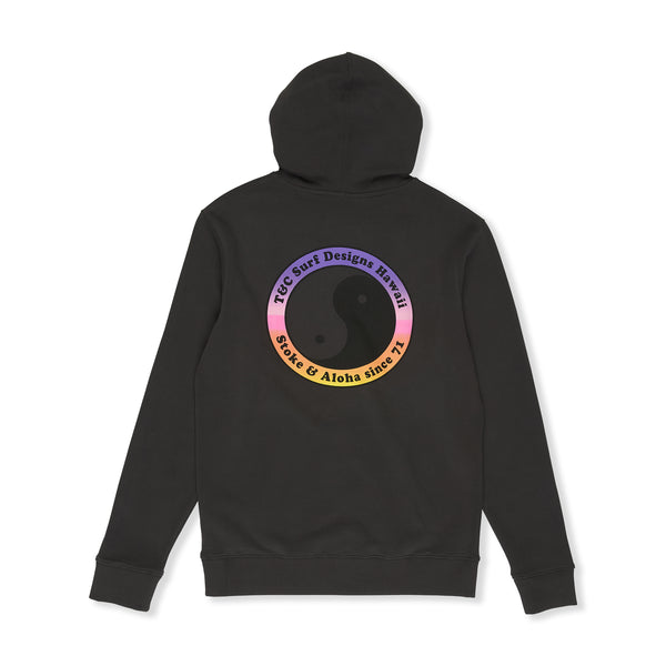 Sweatshirt com Capuz T&C Surf Designs YY 71 Logo, Preto Lavagem Suave