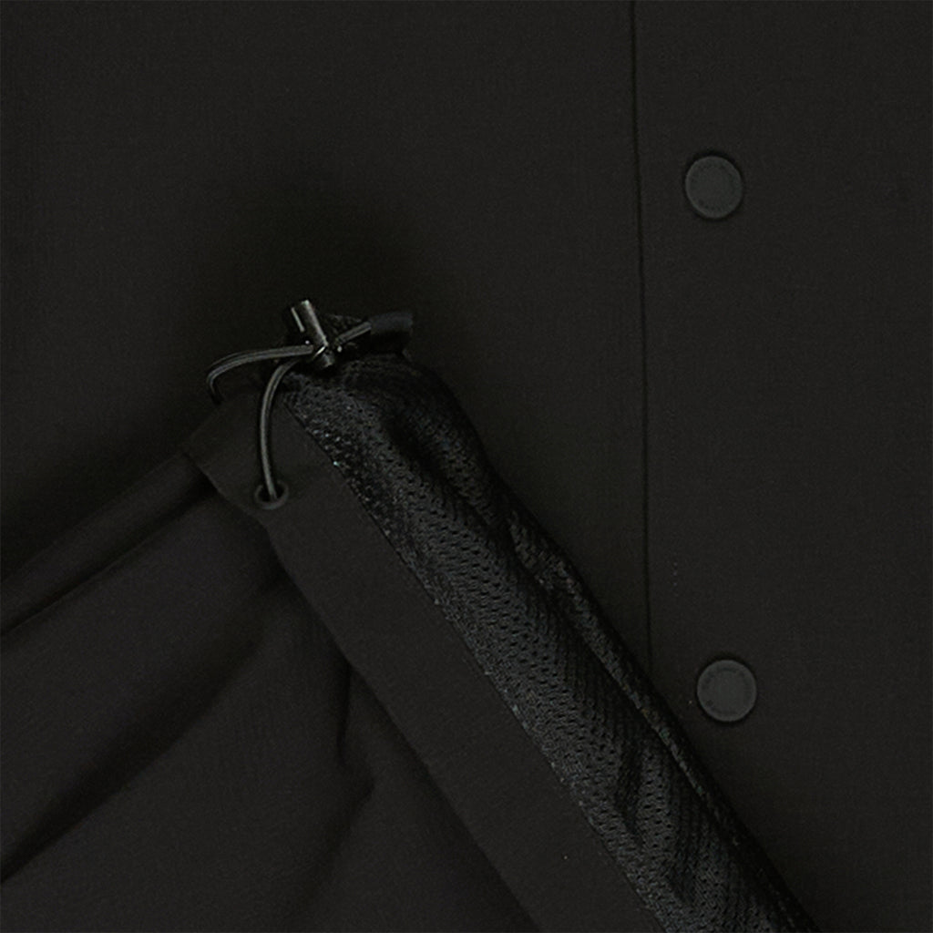 Nylon Hooded Coach Veste - Black