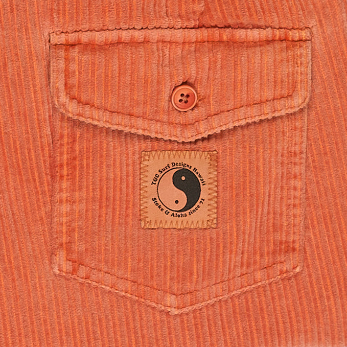 Corduroy Beach Short 19"-Rust