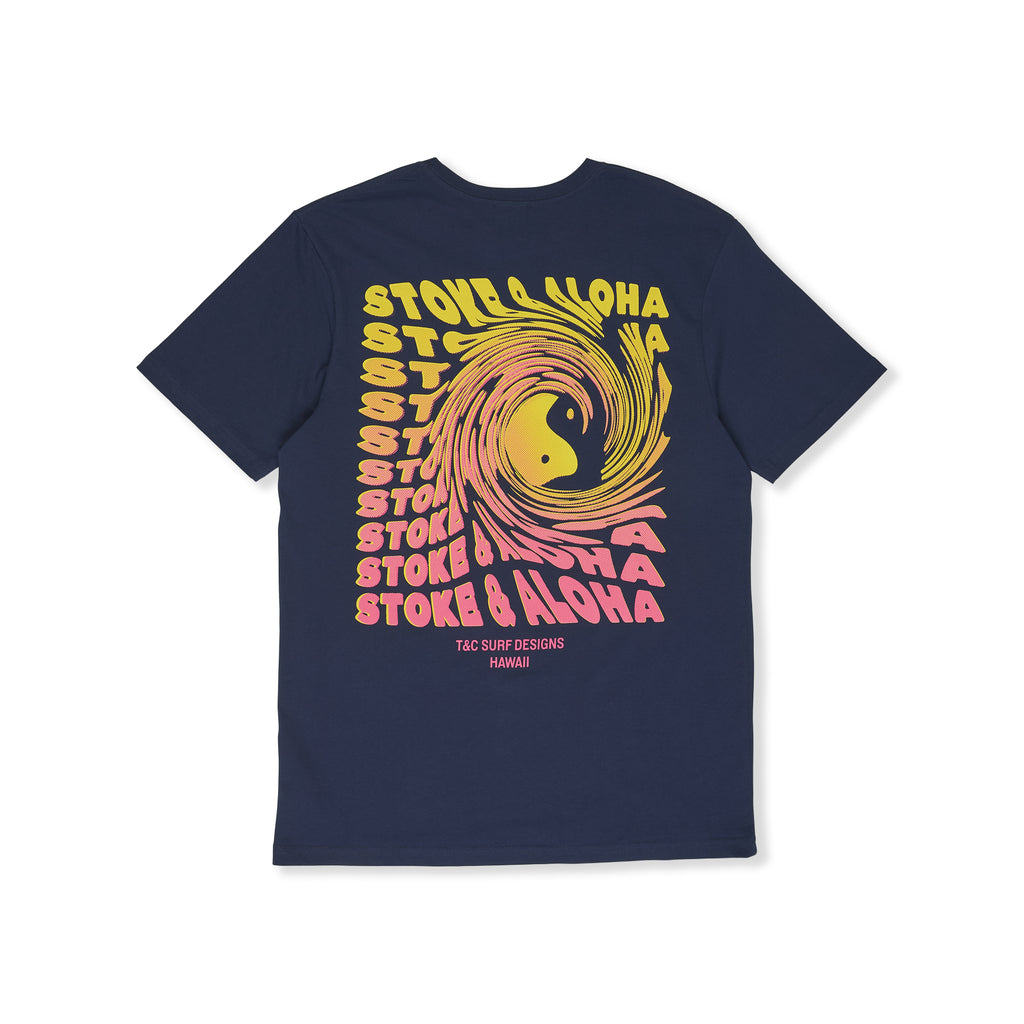 Twisted Print  T-shirt manches courtes -Dark Navy