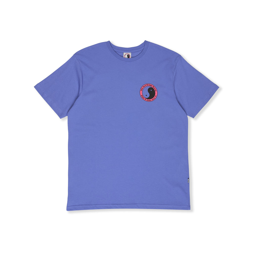 T-shirt de manga curta com logótipo YY 71 da T&C Surf Designs - Azul-mirtilo