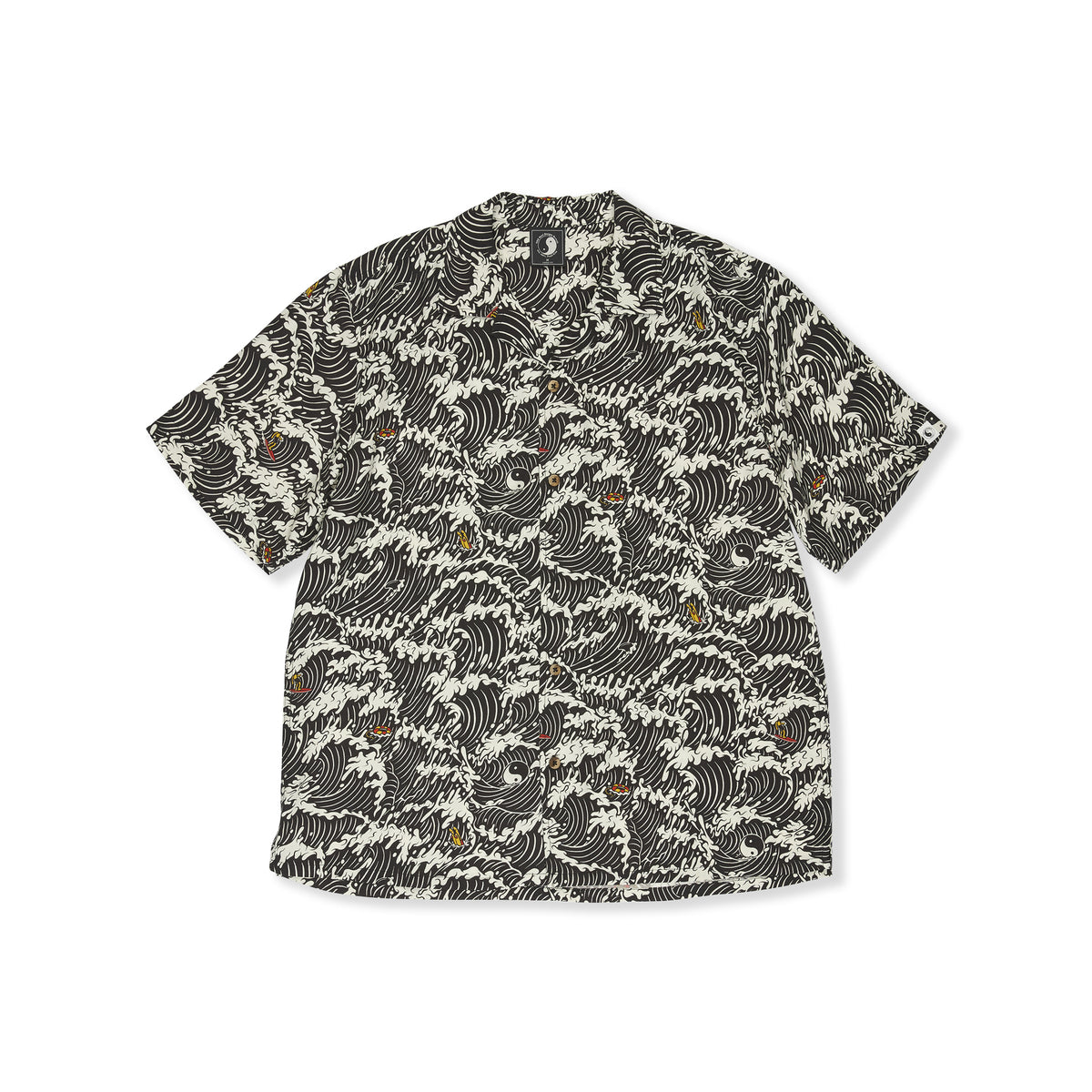 T&C Surf Designs Aloha S/S Shirt - Fatigue Black