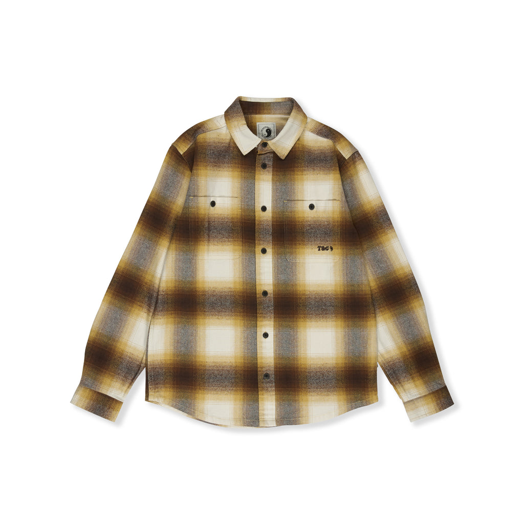 T&C Surf Designs Town Heavy flannel Over Shirt - Brown
