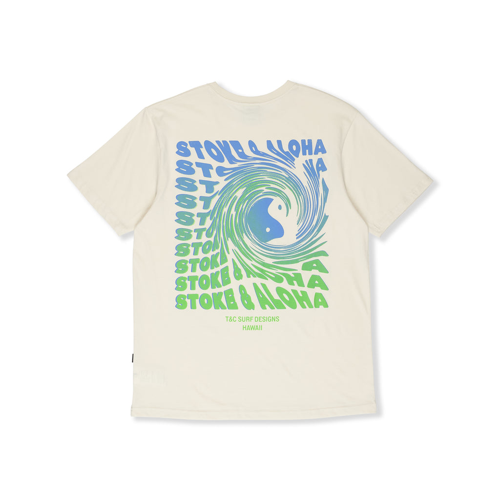 Twisted Print  T-shirt manches courtes-Vintage White
