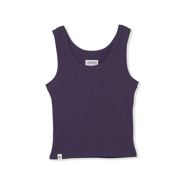 Women Rib  Débardeur -Dark Purple