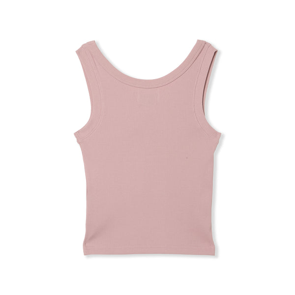 Women Rib  Débardeur -Old Pink