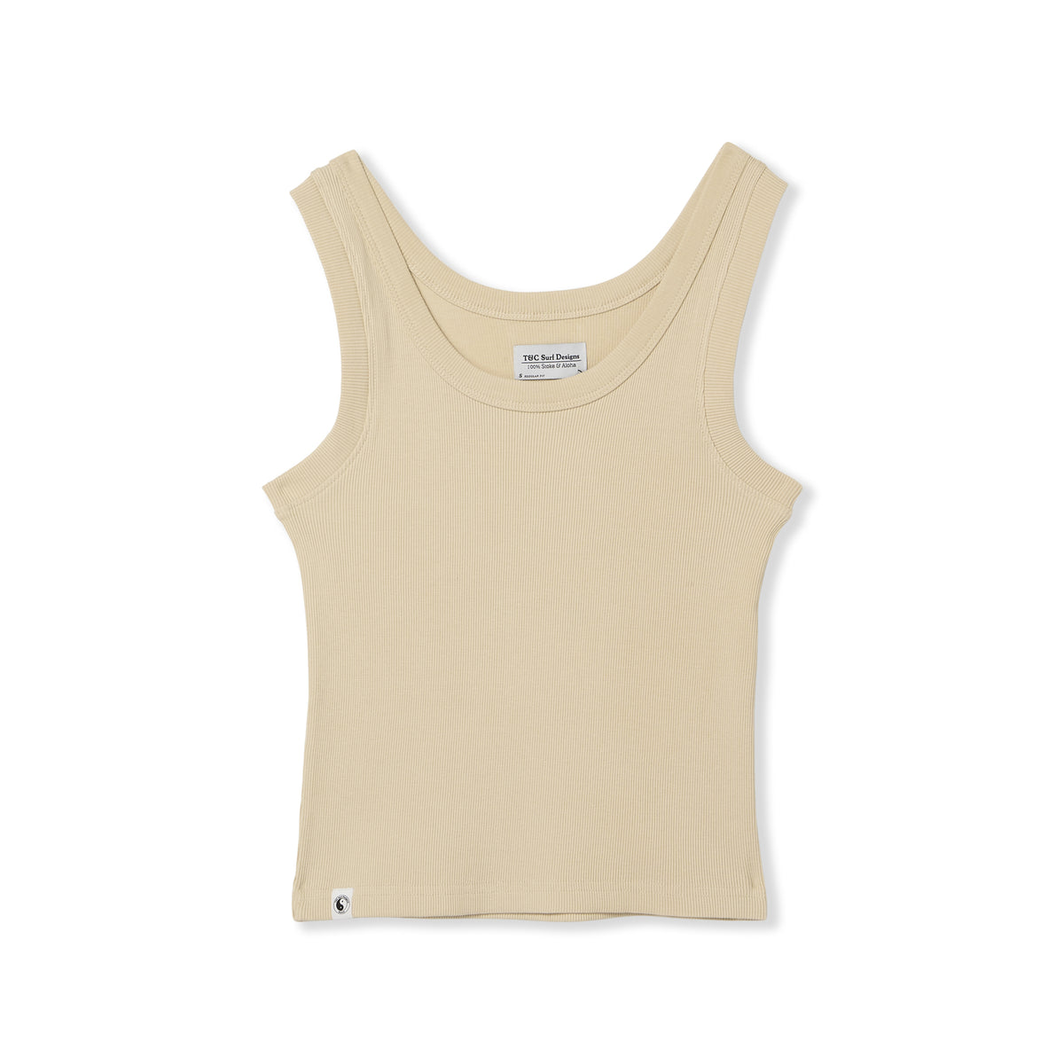 Women Rib  Débardeur -Greige