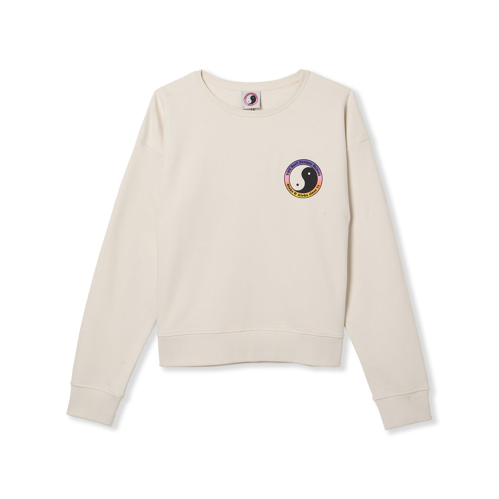 T&C Surf Designs Sweatshirt de Mulher YY 71 Crew - Branco Vintage
