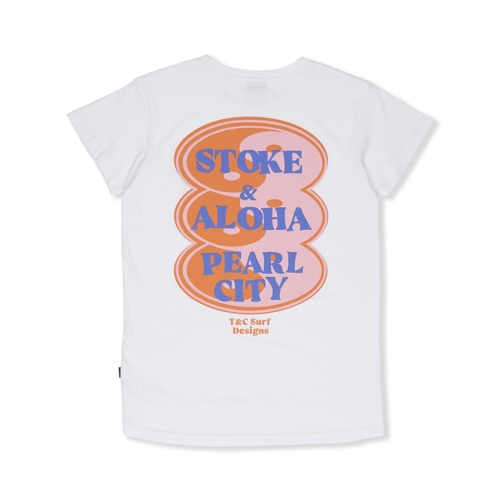 Women Oval T-shirt manches courtes -White