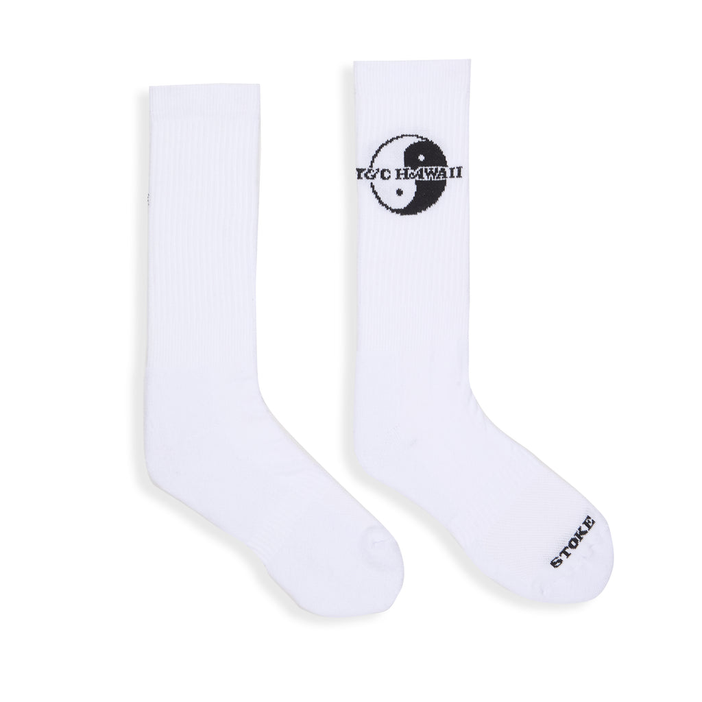 Meias T&C Surf Designs YY - Branco/Preto