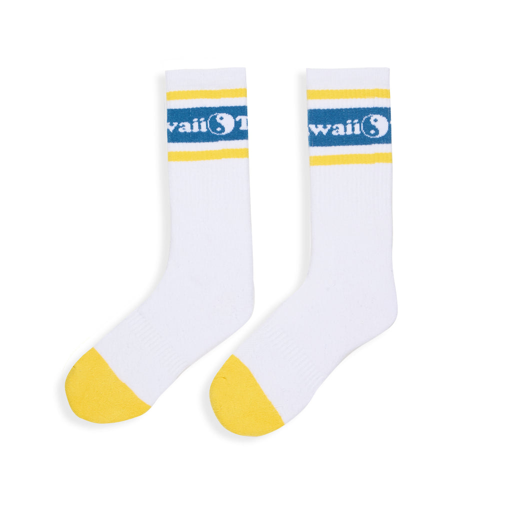 Meias T&C Surf Designs Pearl - Branco e Amarelo