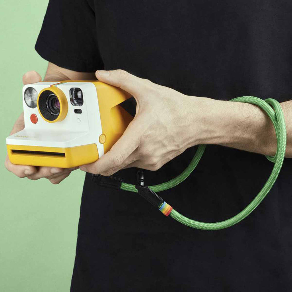 Pega redonda verde para câmara Polaroid