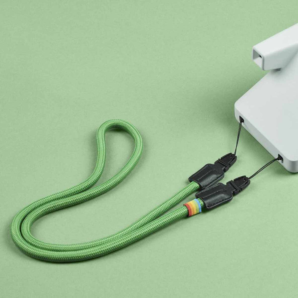Pega redonda verde para câmara Polaroid